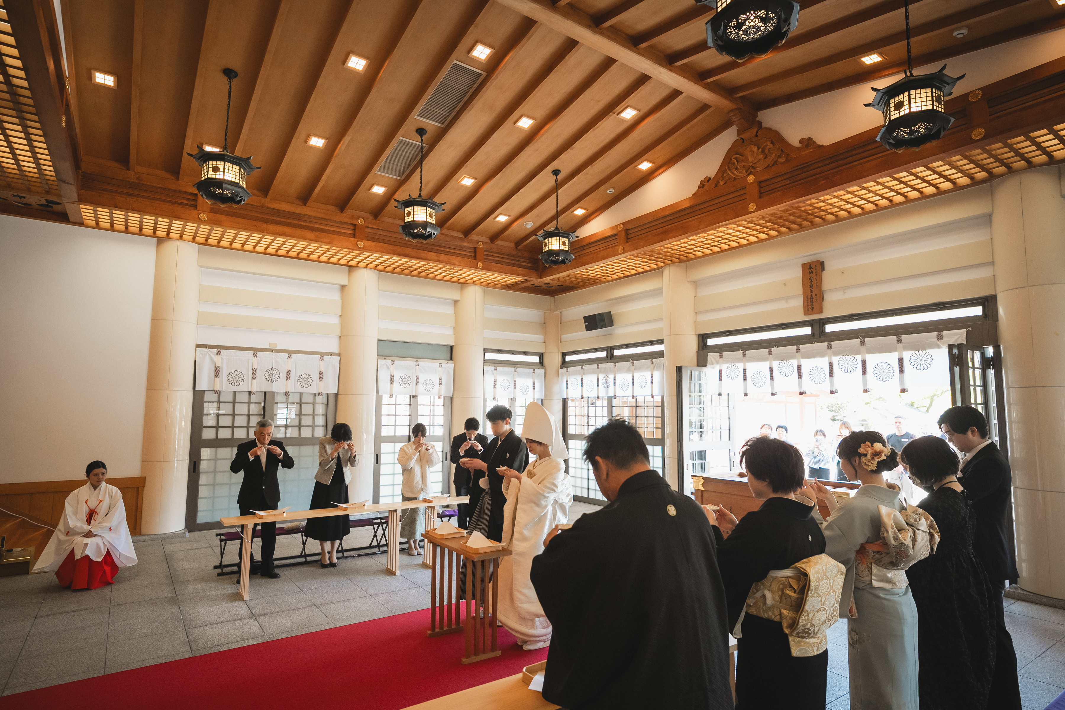 広島の平和の守り神 護國神社での神前式