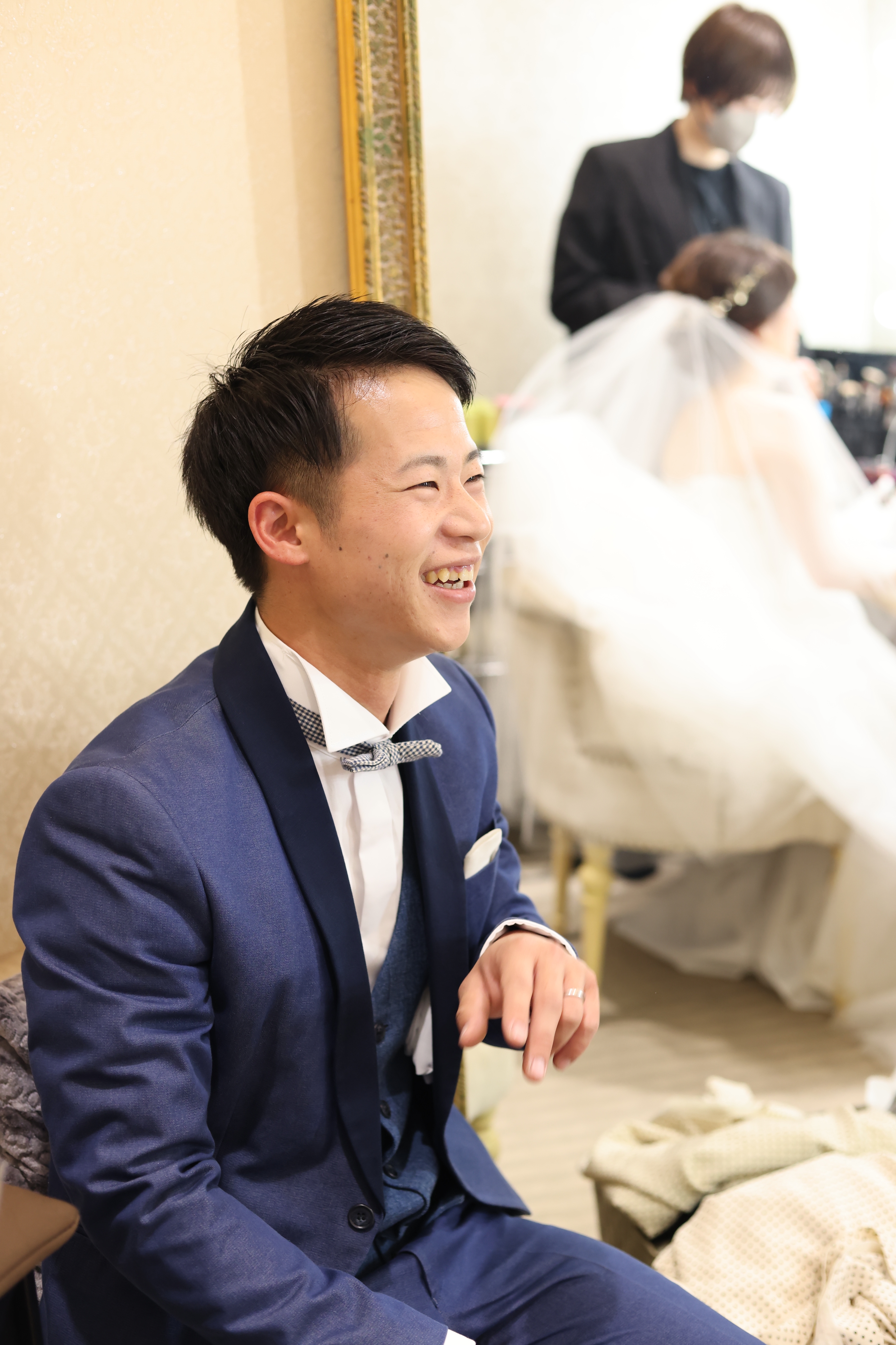 ずっとニコニコ！ずっと新婦様へちょっかい！面白い新郎様でした！