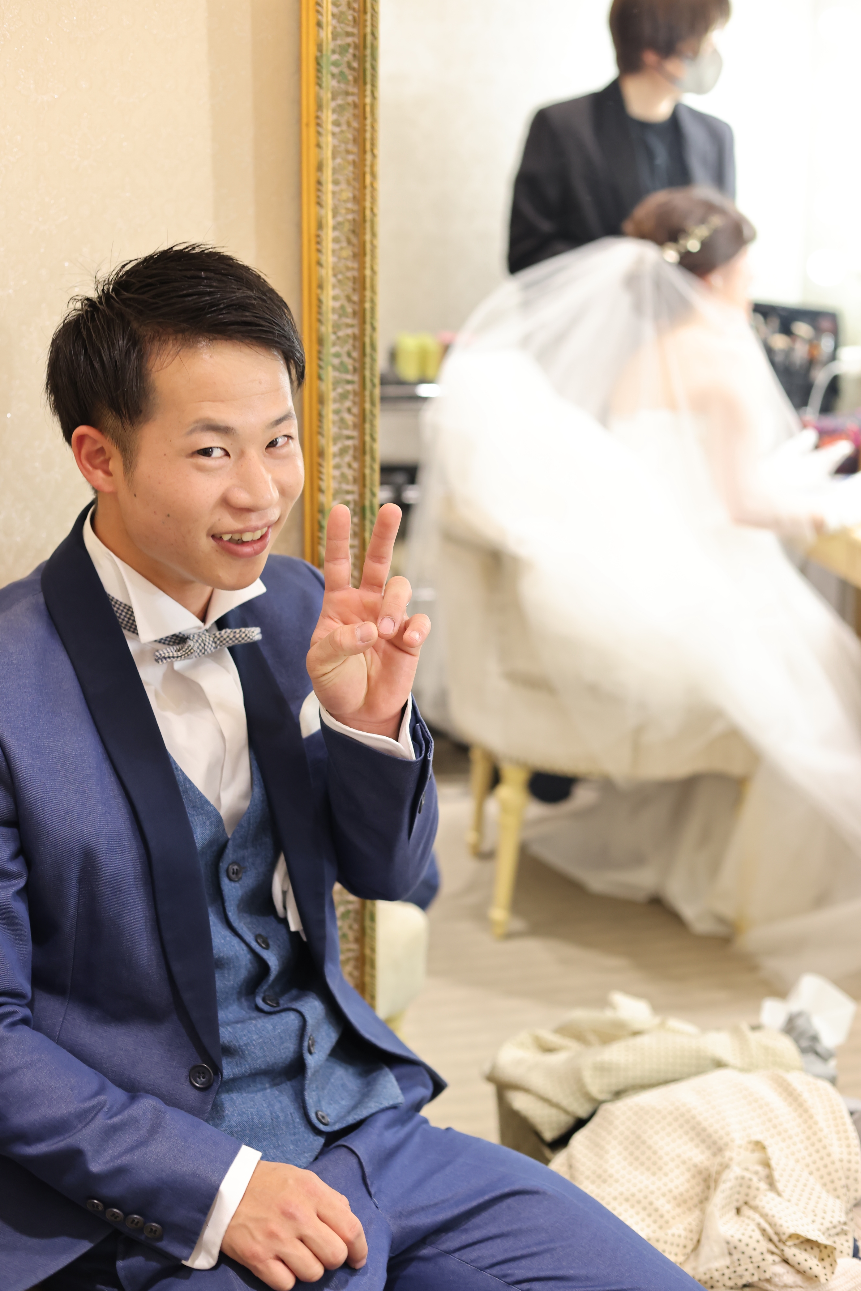 ずっとニコニコ！ずっと新婦様へちょっかい！面白い新郎様でした！