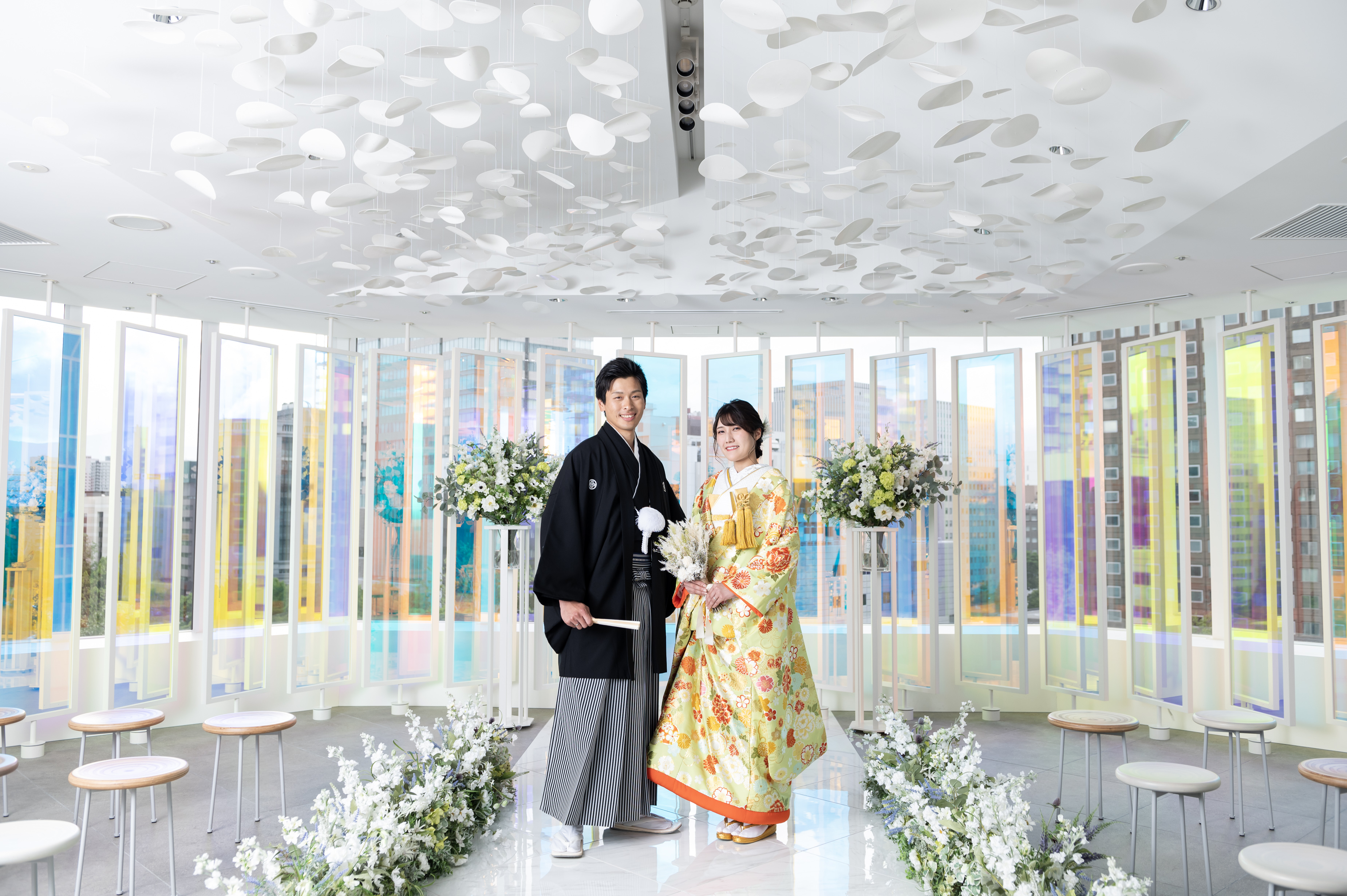 スタジオとチャペルを使った、和装前撮りレポート♪