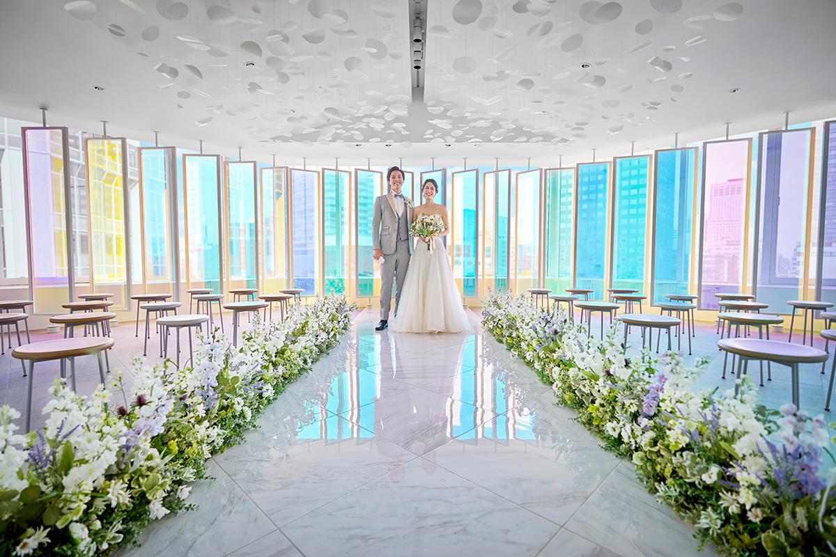 チャペル全体で記念撮影