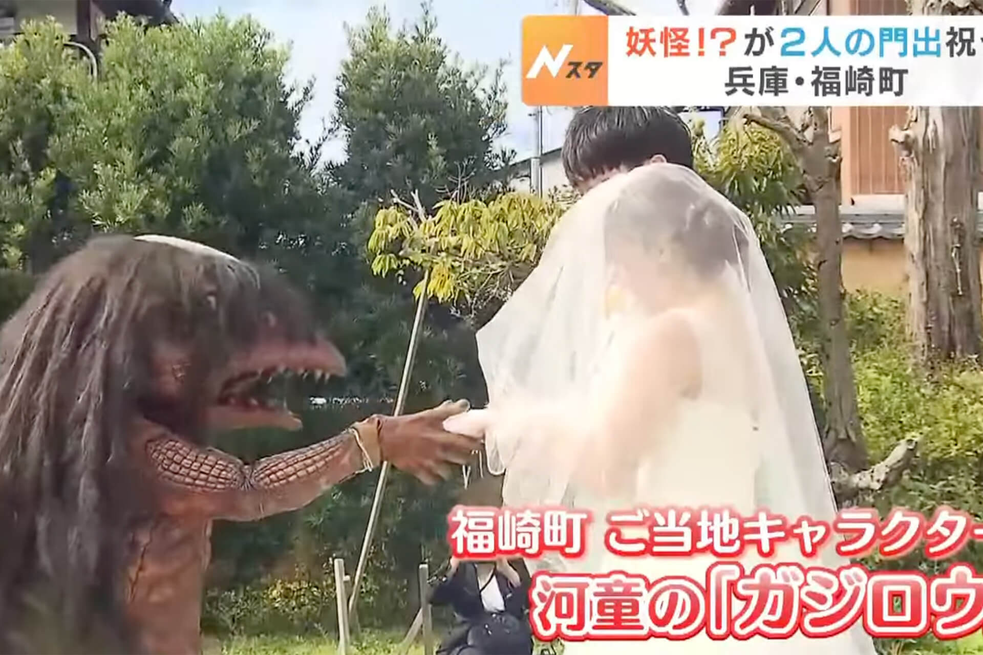 NIPPONIA 播磨福崎 蔵書の館でのガジロウ結婚式が、関西テレビ・毎日放送のニュース番組で紹介されました。