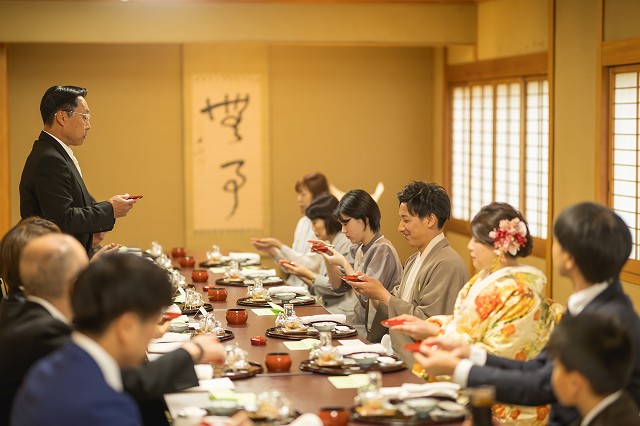 和婚　料亭ウエディング　栴檀　和食でおもてなし　乾杯ご挨拶