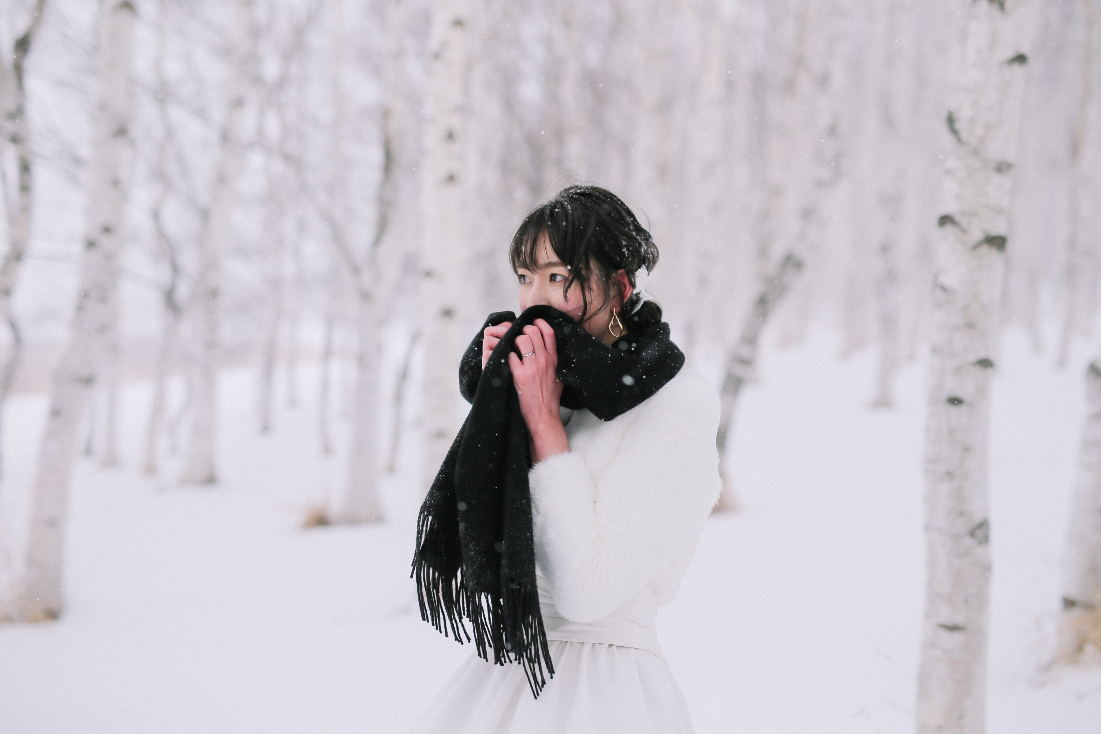 札幌チャペルの Go To札幌 限定プラン 冬の 札幌モエレ沼公園 雪 フォトプラン 公式 小さな結婚式