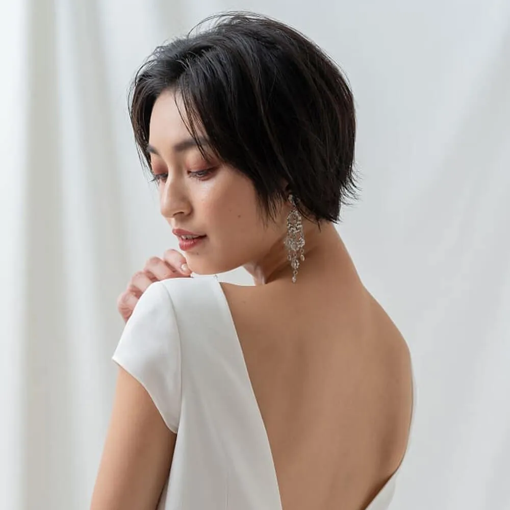 ウェディングヘアアレンジ ショートヘア