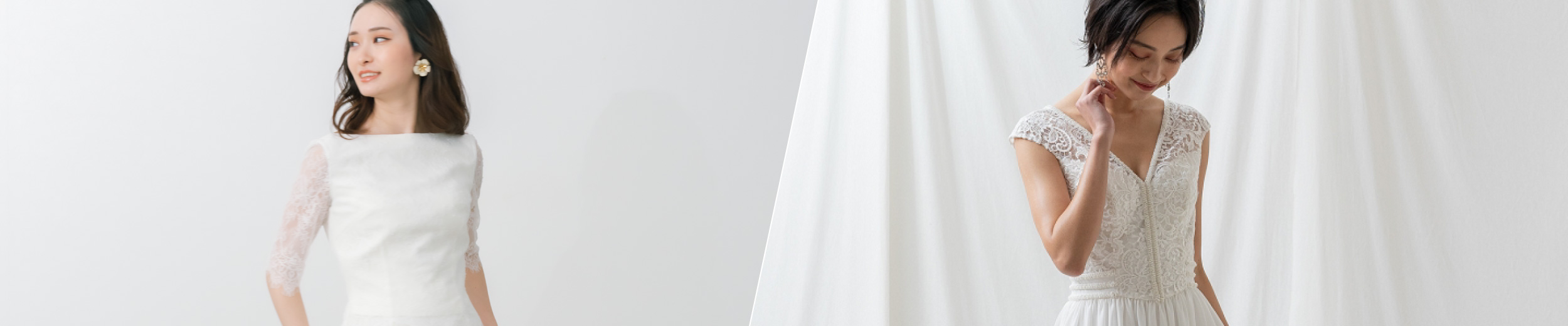 スレンダーラインウェディングドレス