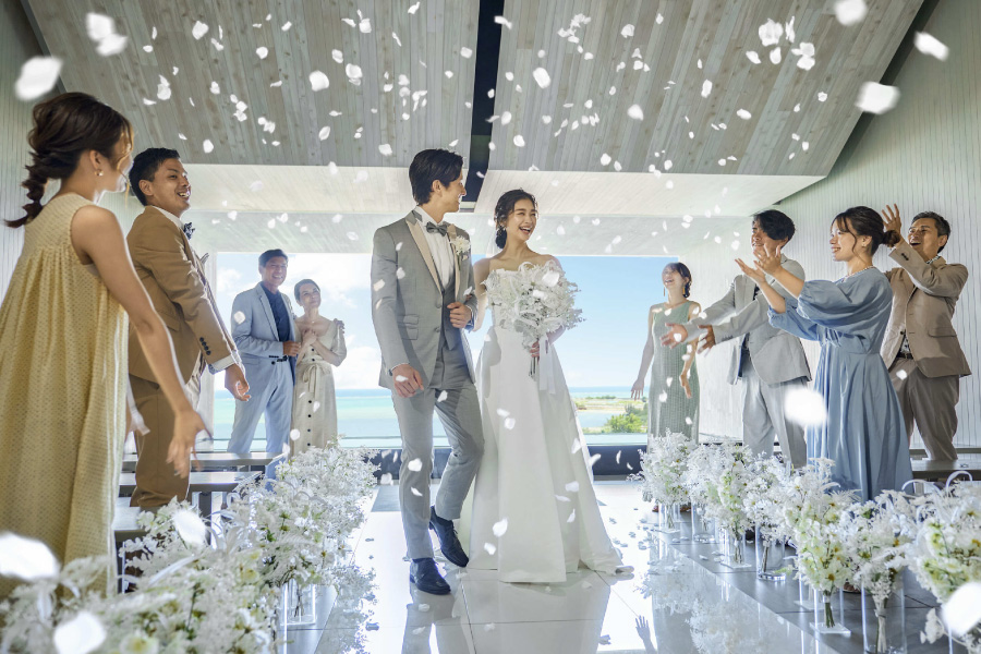 リゾート婚の画像