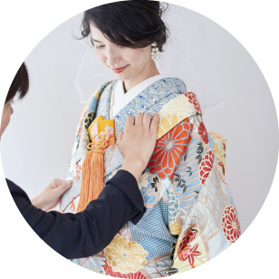 新郎新婦着付けの画像