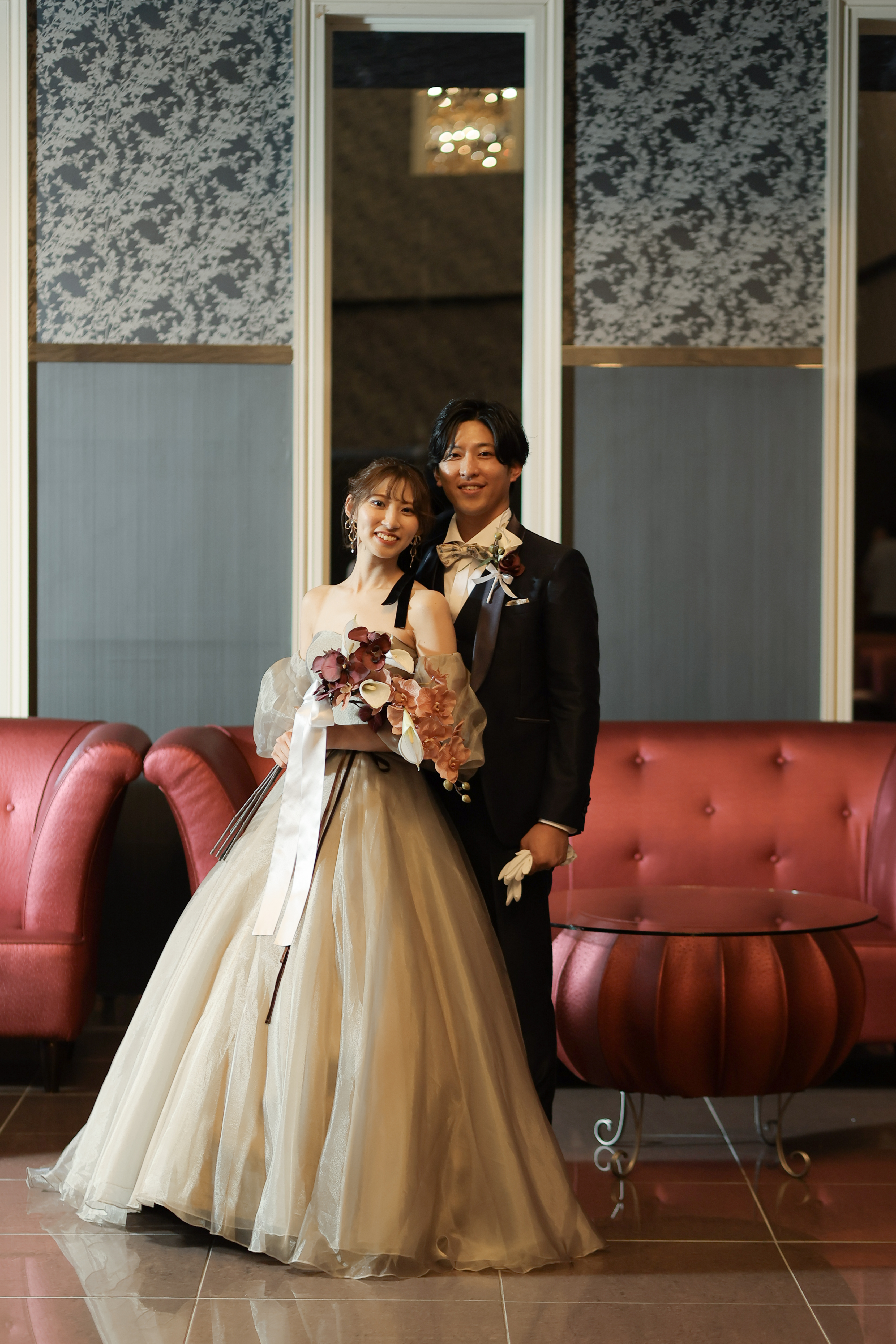 ロビーでの撮影