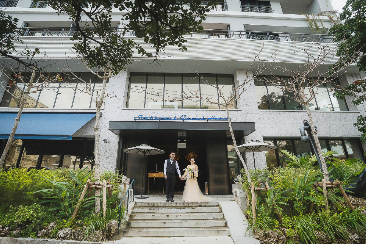 ホテル正面のフォトジェニックな景色