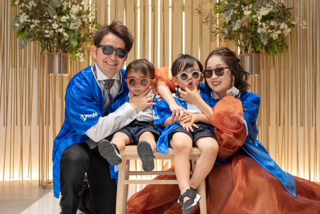 お子様と一緒にファミリーフォトウエディング♪