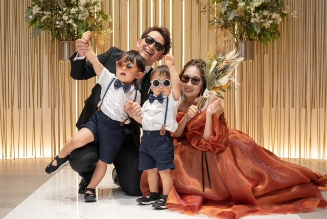 お子様と一緒にファミリーフォトウエディング♪