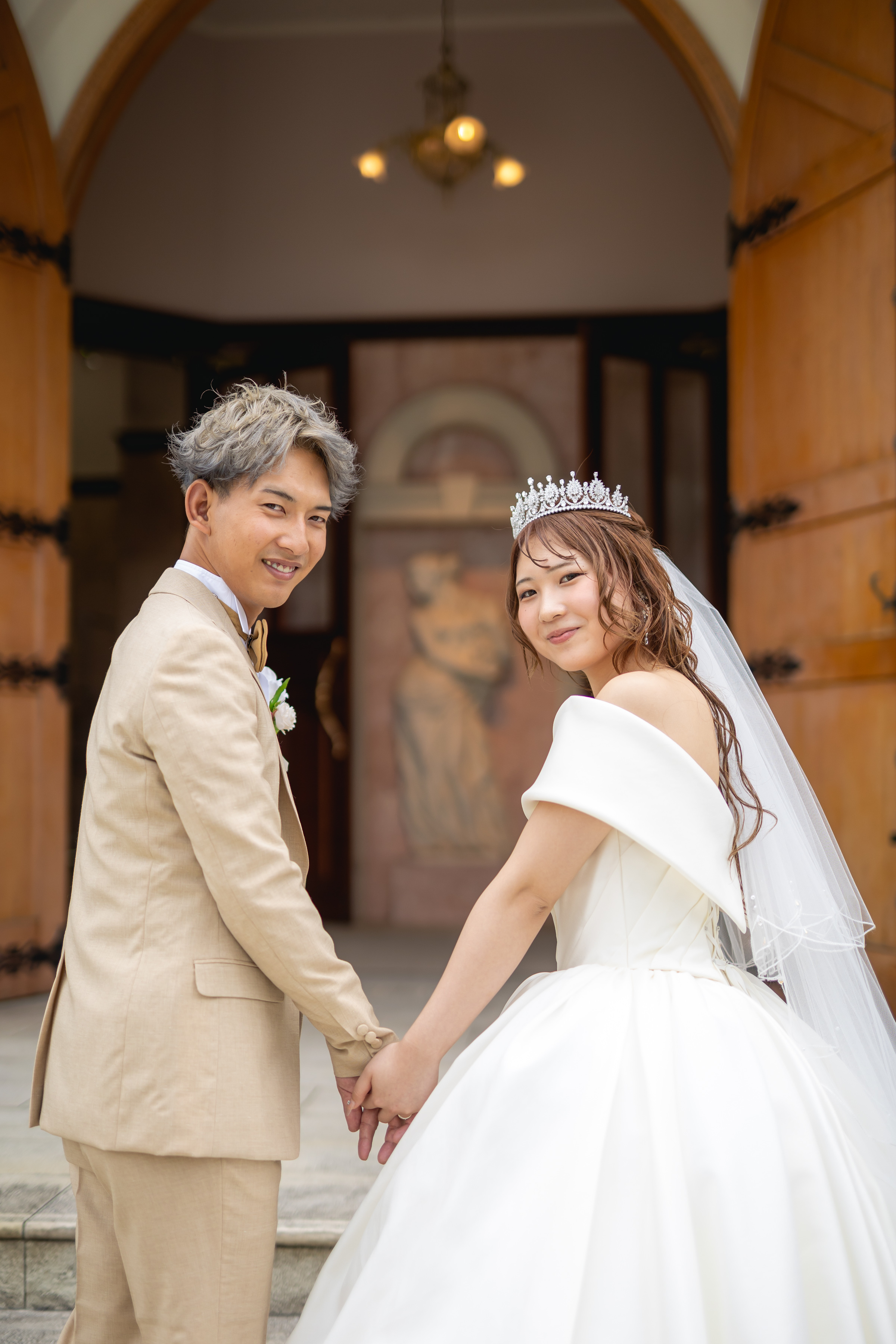 ご結婚式の後のお外撮影♪