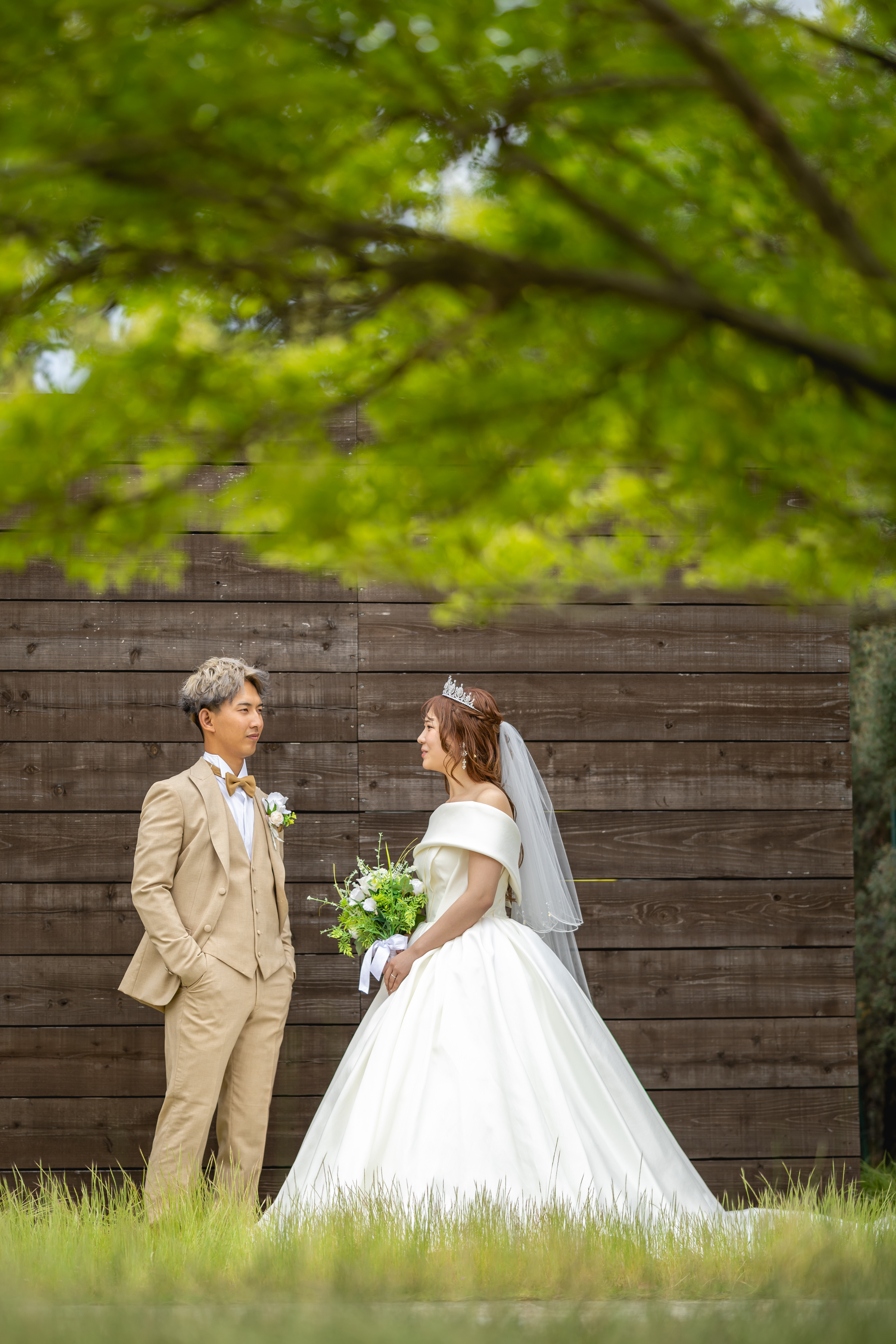 ご結婚式の後のお外撮影♪