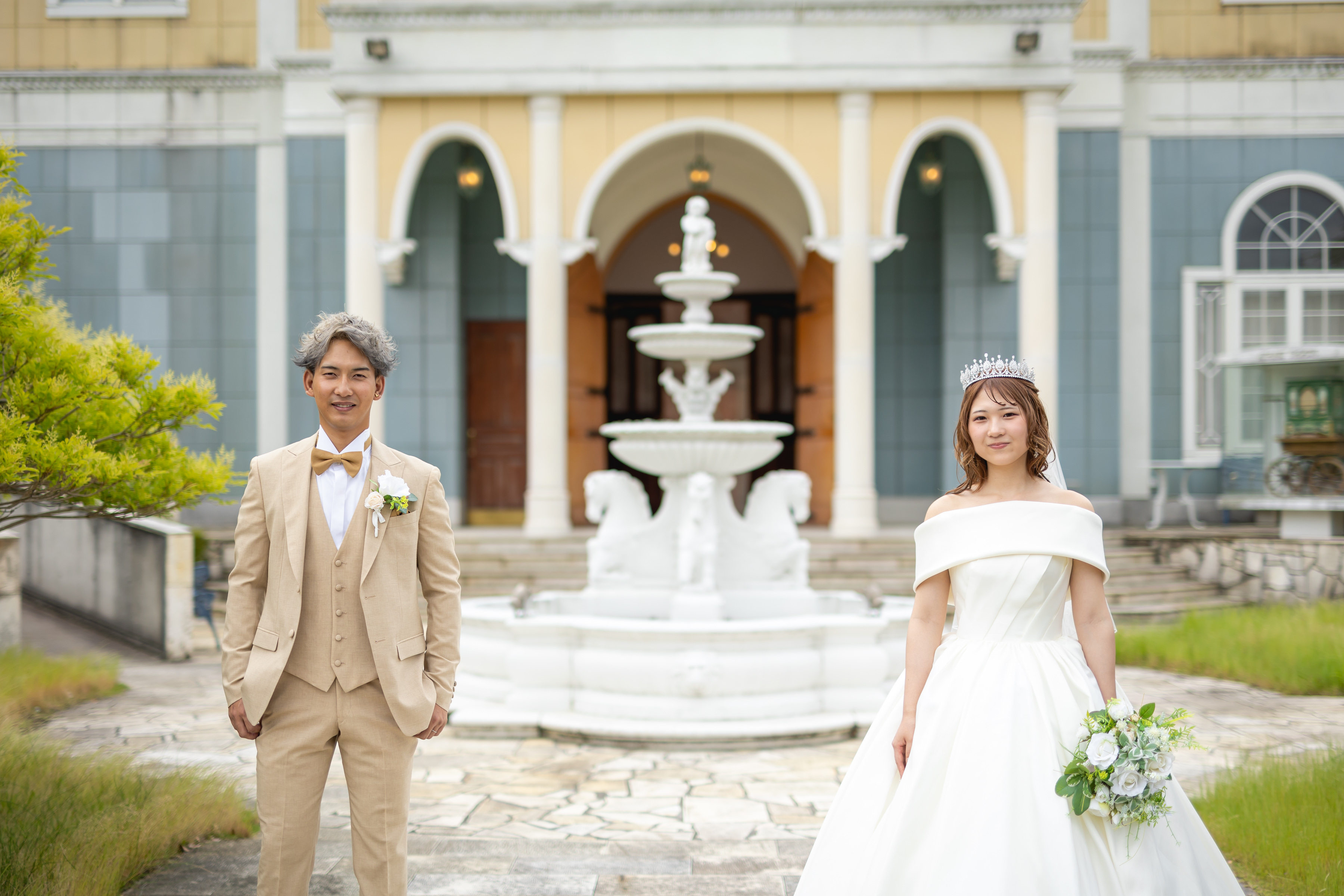 ご結婚式の後のお外撮影♪