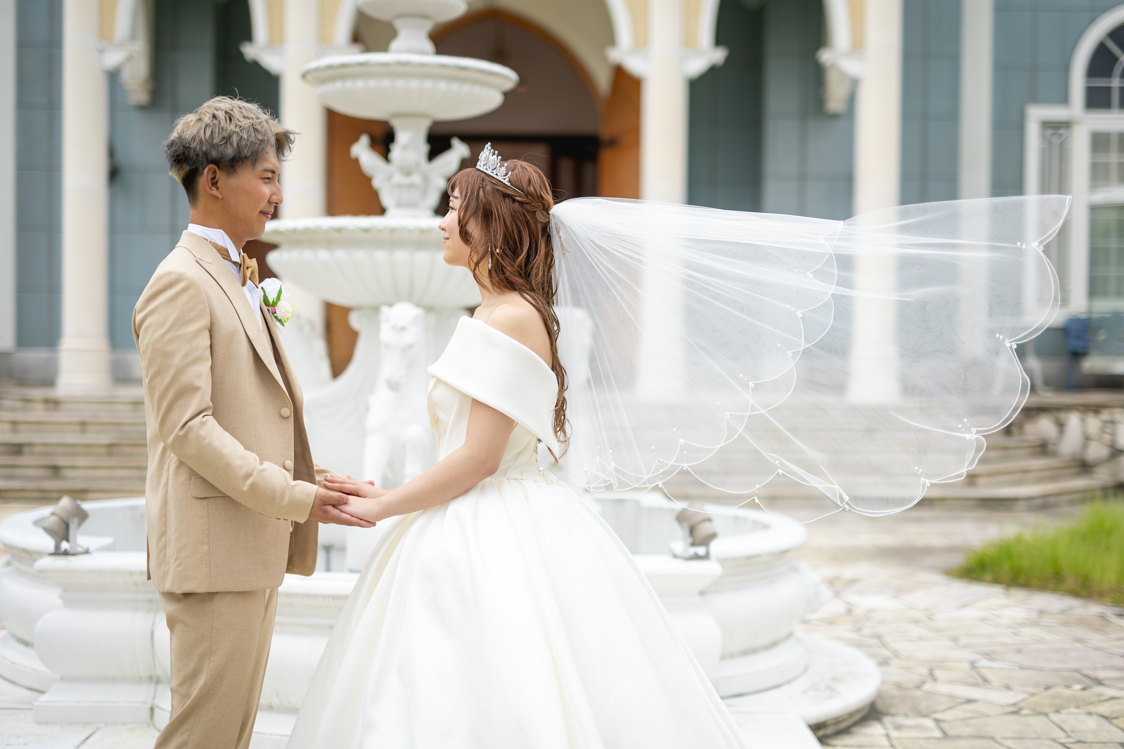 ご結婚式の後のお外撮影♪