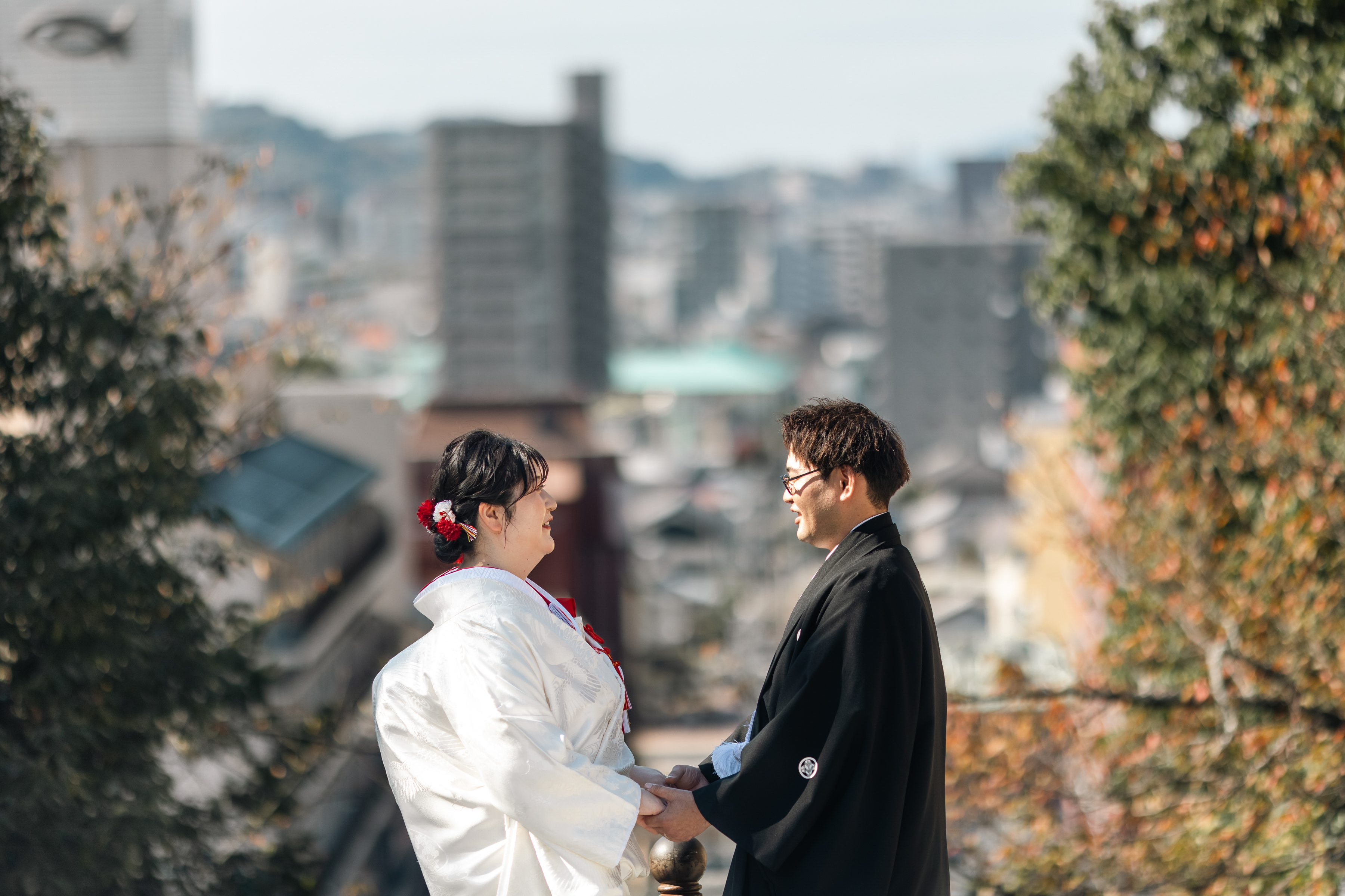 お式で白無垢、ご会食で色打掛✨