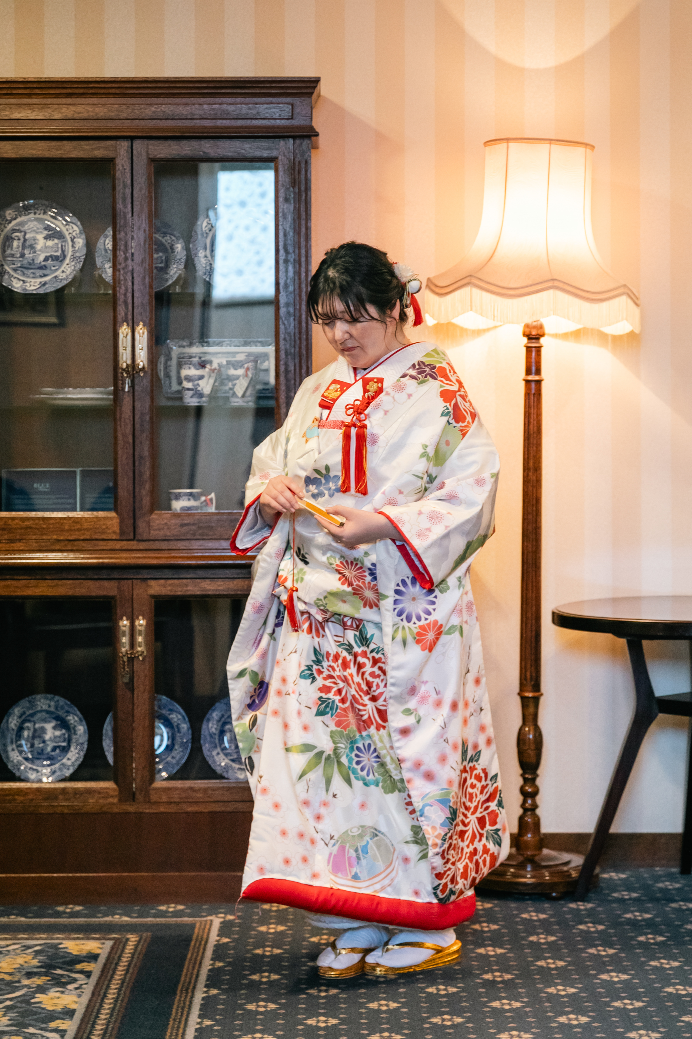 お式で白無垢、ご会食で色打掛✨