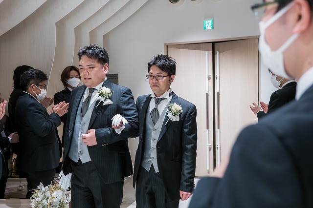 福岡店のLGBTウエディングレポート挙式編♪（タキシード＆タキシード）
