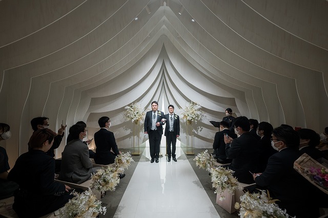 福岡店のLGBTウエディングレポート挙式編♪（タキシード＆タキシード）