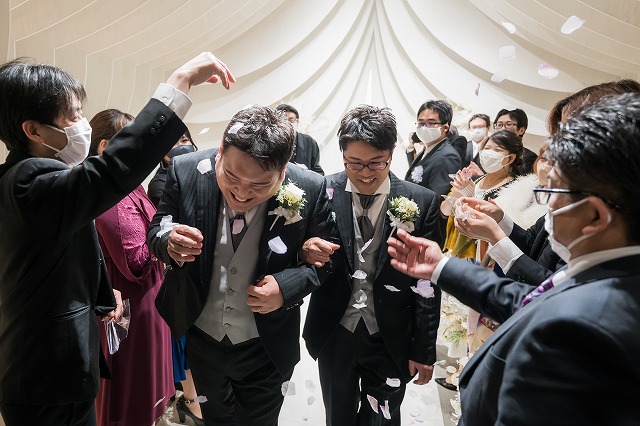 福岡店のLGBTウエディングレポート挙式編♪（タキシード＆タキシード）