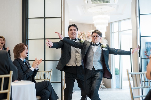 福岡店のLGBTウエディングレポート　パーティー編♪（タキシード＆タキシード）