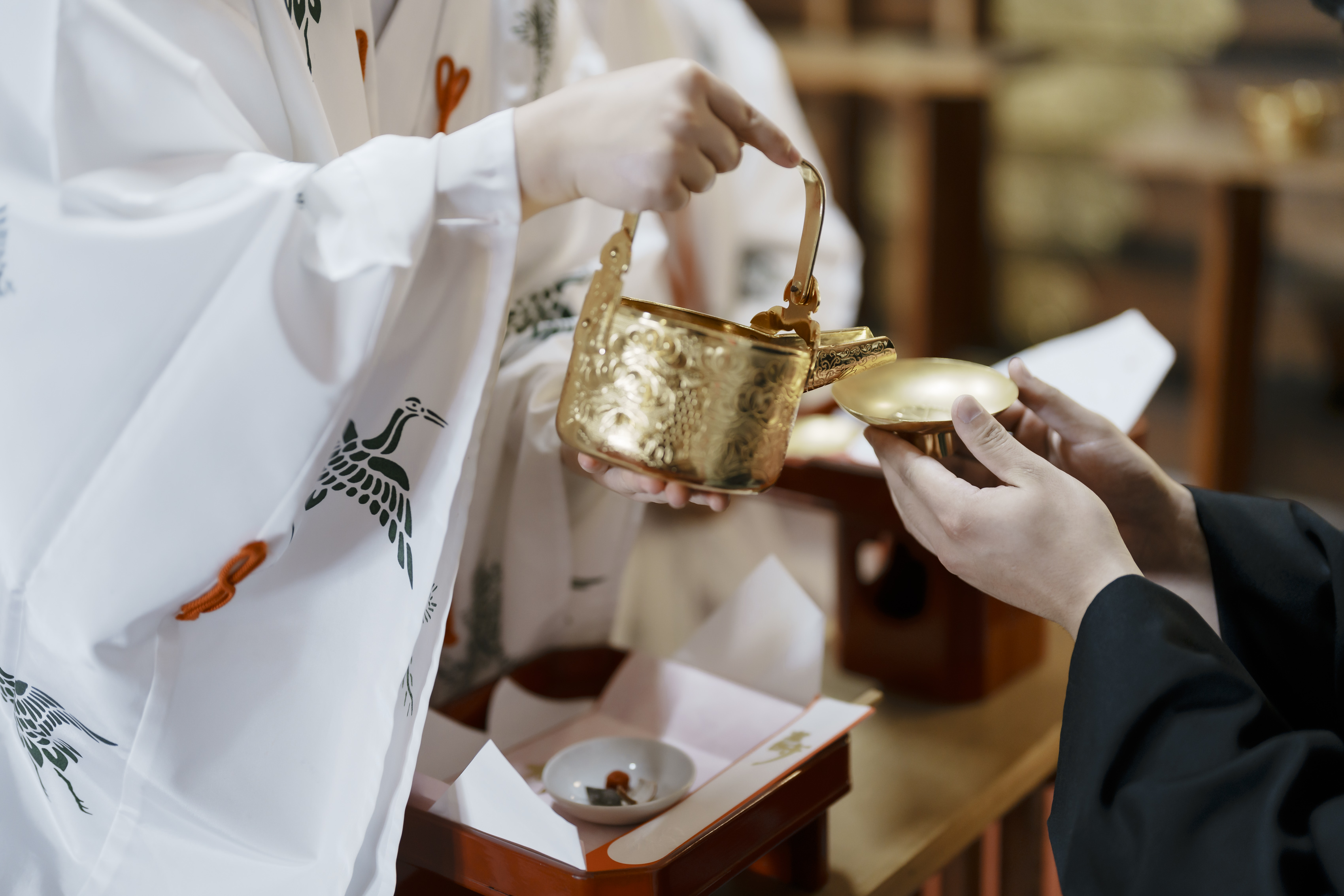 神社での結婚式の一日