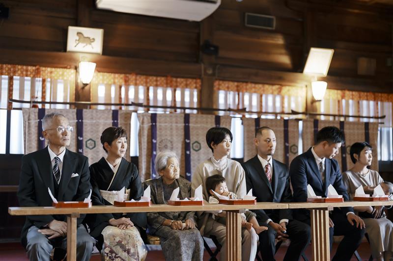 神社での結婚式の一日