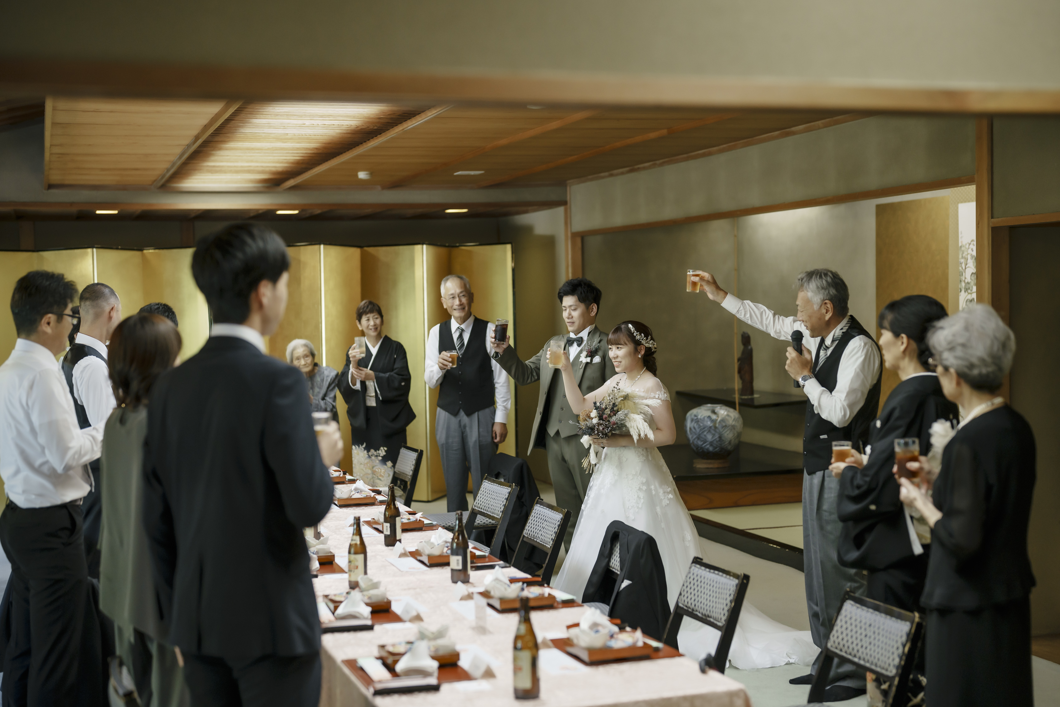 神社での結婚式の一日