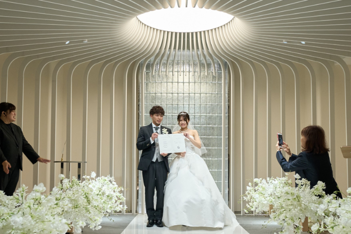 小さな結婚式熊本店　挙式レポート　No.６　ご家族式＋カラードレスフォト（挙式編）