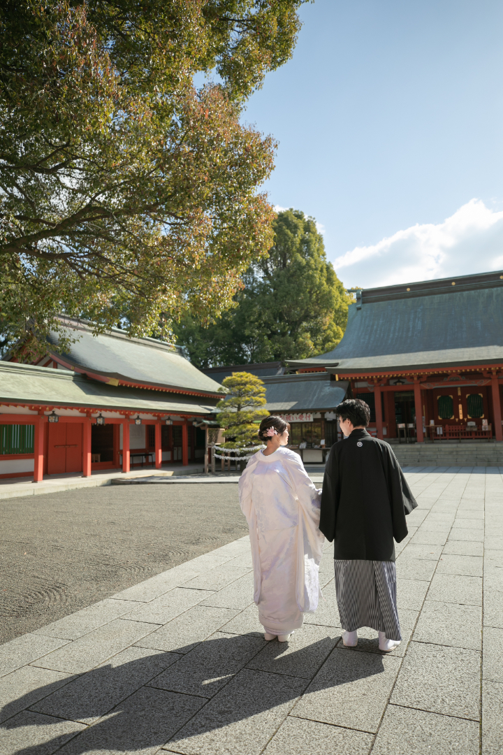 小さな結婚式熊本店　挙式レポート　No.２　藤崎八旛宮＆アシェット ドゥ キムラ会食（イメージカット編）