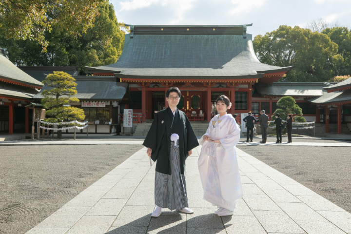 小さな結婚式熊本店　挙式レポート　No.２　藤崎八旛宮＆アシェット ドゥ キムラ会食（イメージカット編）