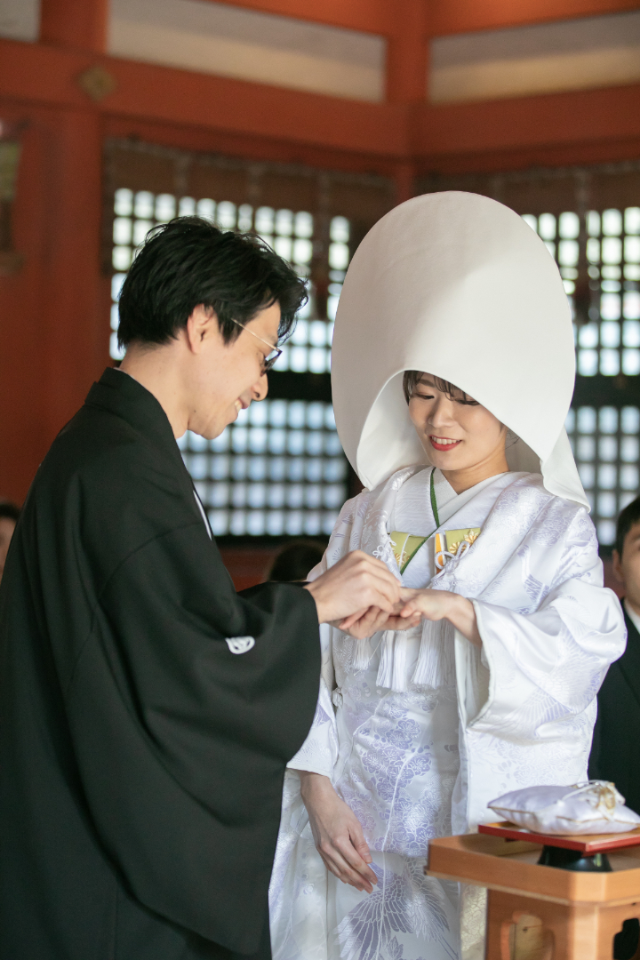 小さな結婚式熊本店　挙式レポート　No.1　藤崎八旛宮＆アシェット ドゥ キムラ会食（挙式編）