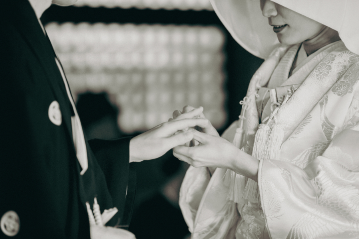 小さな結婚式熊本店　挙式レポート　No.1　藤崎八旛宮＆アシェット ドゥ キムラ会食（挙式編）