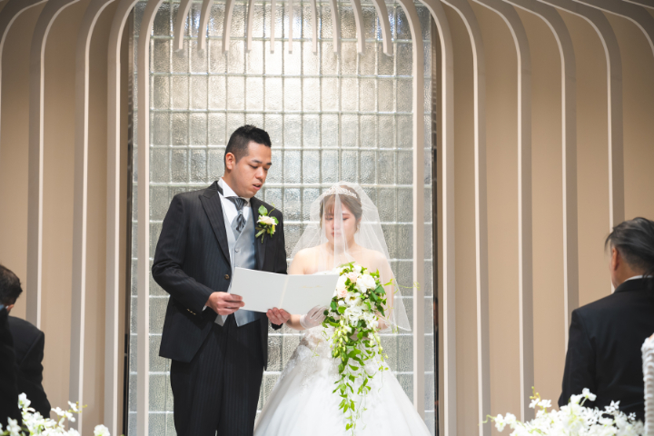 小さな結婚式熊本店　挙式レポート　No.29　３５名以上の挙式＆会食（挙式編）