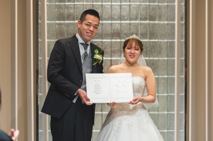 小さな結婚式熊本店　挙式レポート　No.29　３５名以上の挙式＆会食（挙式編）