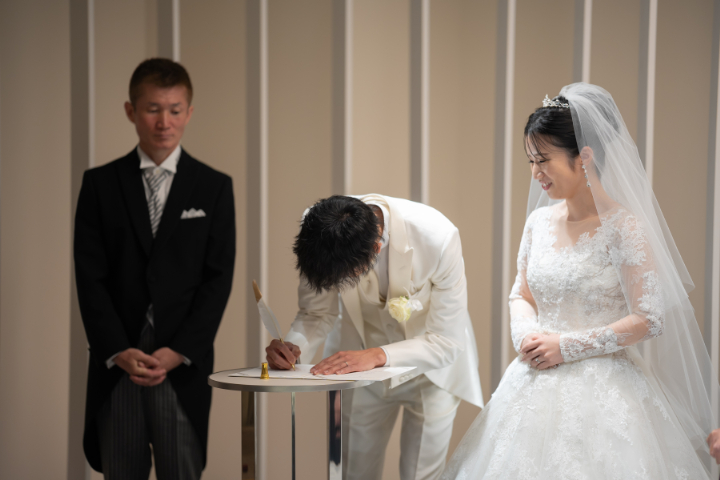 小さな結婚式熊本店　挙式レポート　No.27　少人数での挙式＆ホテル会食（15名　挙式編）