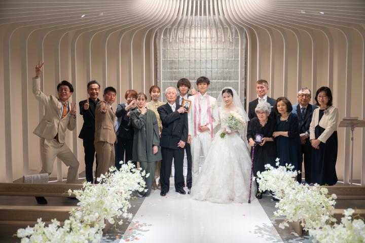 小さな結婚式熊本店　挙式レポート　No.27　少人数での挙式＆ホテル会食（15名　挙式編）