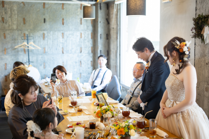 小さな結婚式熊本店　挙式レポート　No.13　少人数挙式＆会食（会食編）