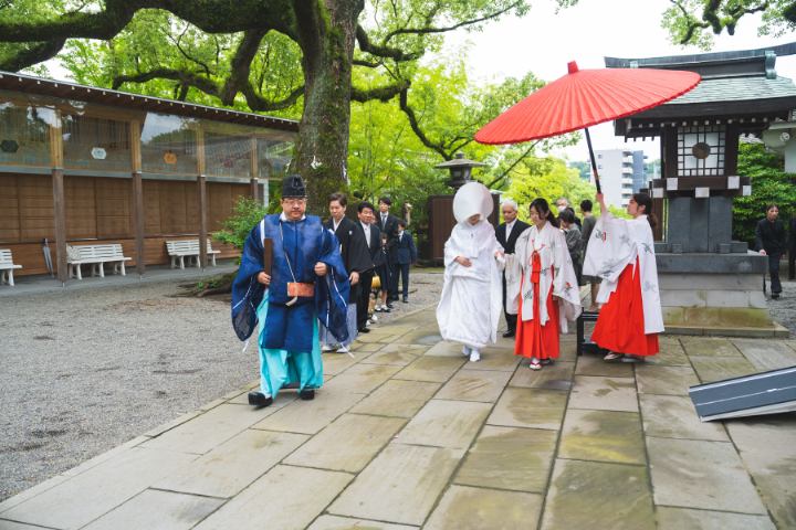 小さな結婚式熊本店 挙式レポート No.40 北岡神社での少人数神社式