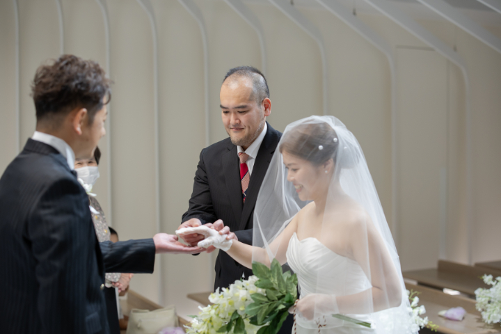 小さな結婚式熊本店　挙式レポート　No.15　パパママウエディング（挙式編）