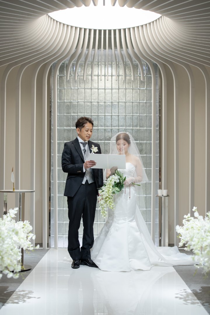 小さな結婚式熊本店　挙式レポート　No.15　パパママウエディング（挙式編）