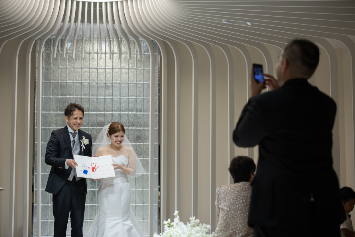 小さな結婚式熊本店　挙式レポート　No.15　パパママウエディング（挙式編）