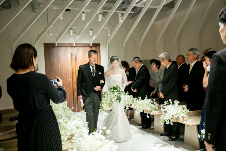 小さな結婚式熊本店　挙式レポート　No.20　３０名での挙式＆会食（挙式編）