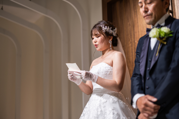 小さな結婚式熊本店　挙式レポート　No.16　挙式で感謝のお手紙を