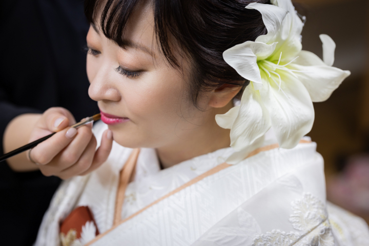 小さな結婚式熊本店　挙式レポート　No.25　健軍神社での挙式（お仕度～イメージ撮影編）