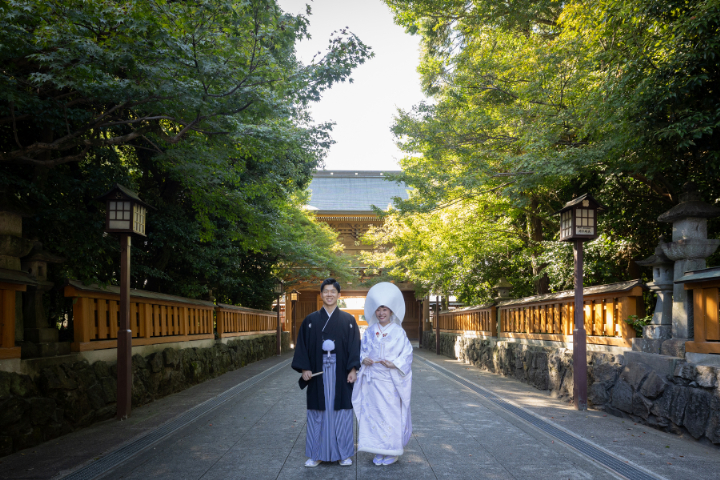 小さな結婚式熊本店　挙式レポート　No.25　健軍神社での挙式（お仕度～イメージ撮影編）