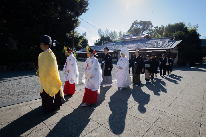 小さな結婚式熊本店　挙式レポート　No.26　健軍神社での挙式（儀式編）