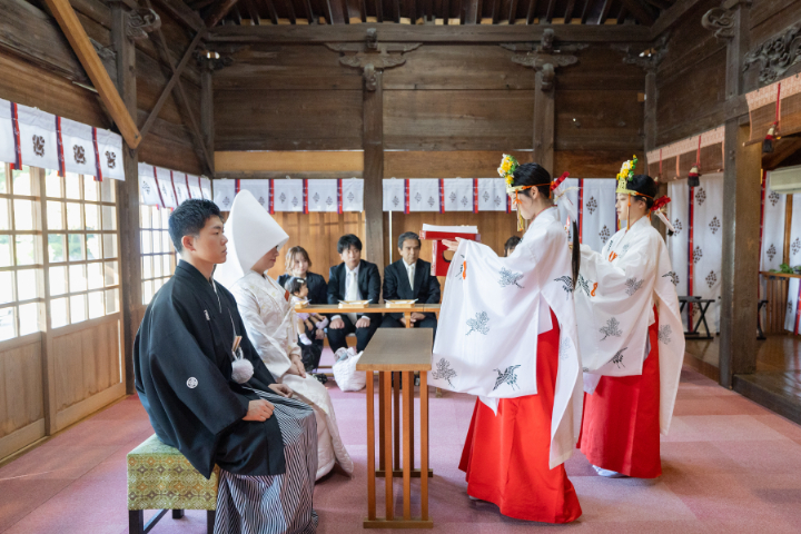 小さな結婚式熊本店　挙式レポート　No.26　健軍神社での挙式（儀式編）