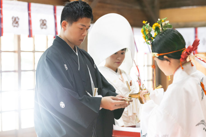 小さな結婚式熊本店　挙式レポート　No.26　健軍神社での挙式（儀式編）